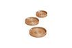 Miniature Set of 3 Natural light rattan trays 7