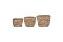 Miniature Set of 3 Ramla clear natural fiber baskets Clipped