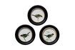 Miniature Set of 3 round black wooden frames, colored 5