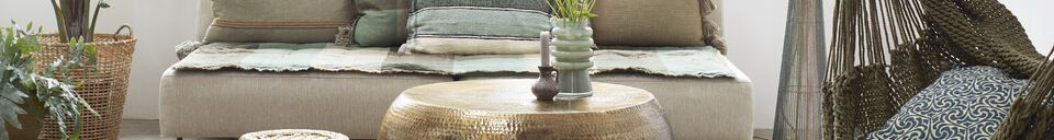 Material Details Set of 3 Uplit brown recycled wood candleholders