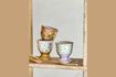 Miniature Set of 3 Vincent brown stoneware egg cups 3