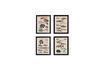 Miniature Set of 4 black Renard wooden frames 6