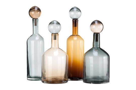 Set of 4 Bubbles cognac glass bottles