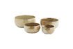 Miniature Set of 4 Cerening beige-brown stoneware bowls 1