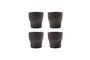 Miniature Set of 4 Liss dark grey stoneware cups Clipped