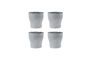 Miniature Set of 4 Liss light grey stoneware cups Clipped