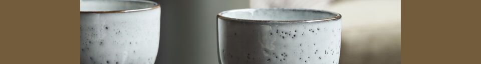 Material Details Set of 4 Liss light grey stoneware cups