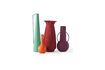 Miniature Set of 4 multicolored recycled iron vases h45cm Evening Roman 10