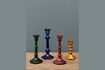 Miniature Set of 4 Naos multicolored glass candleholders 4