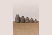 Miniature Set of 5 grey terracotta vases H35 2