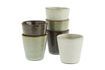 Miniature Set of 6 ceramic cups multicolor Higge 1