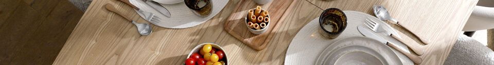 Material Details Set of 8 Rémy light wood dessert cutlery sets