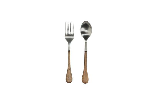 Set of 8 Rémy light wood dessert cutlery sets Clipped