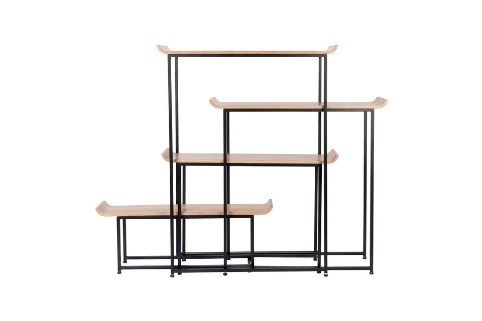 Set of beige wooden shelves Flodka - 5