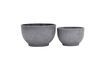 Miniature Set of Gard grey cement planters 1