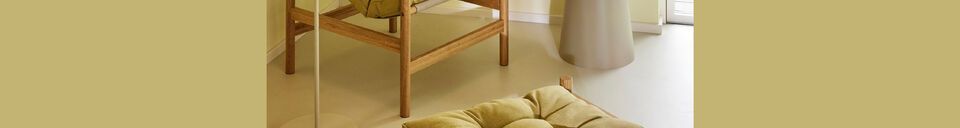 Material Details Set of Heritage beige fabric armchair and footrest