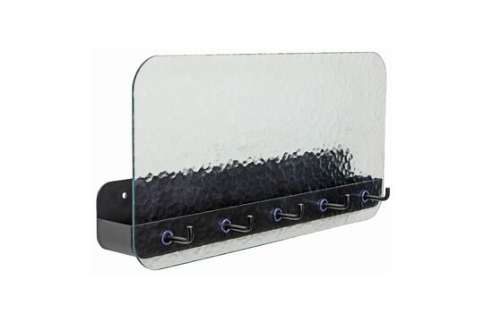 Shack black metal wall shelf Clipped