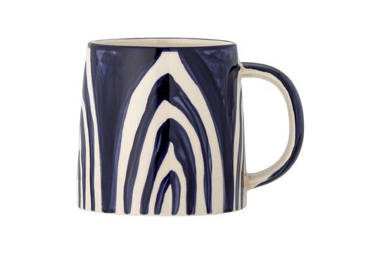 Shama blue stoneware mug Clipped