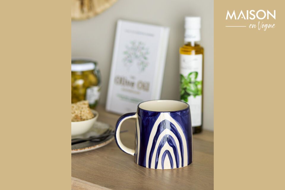 Explore the unique charm of the Shama Blue Stoneware Mug