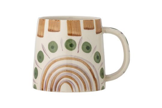 Shama green stoneware mug Clipped