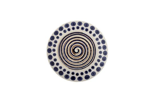 Shama orange stoneware plate Clipped