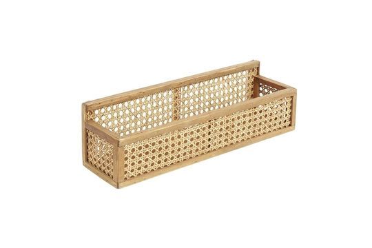 Shelfi shelf in woven rattan Clipped