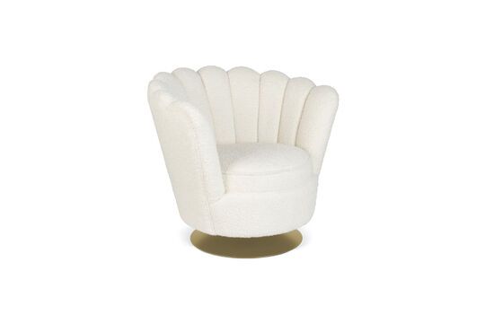 Shells white fabric armchair Clipped