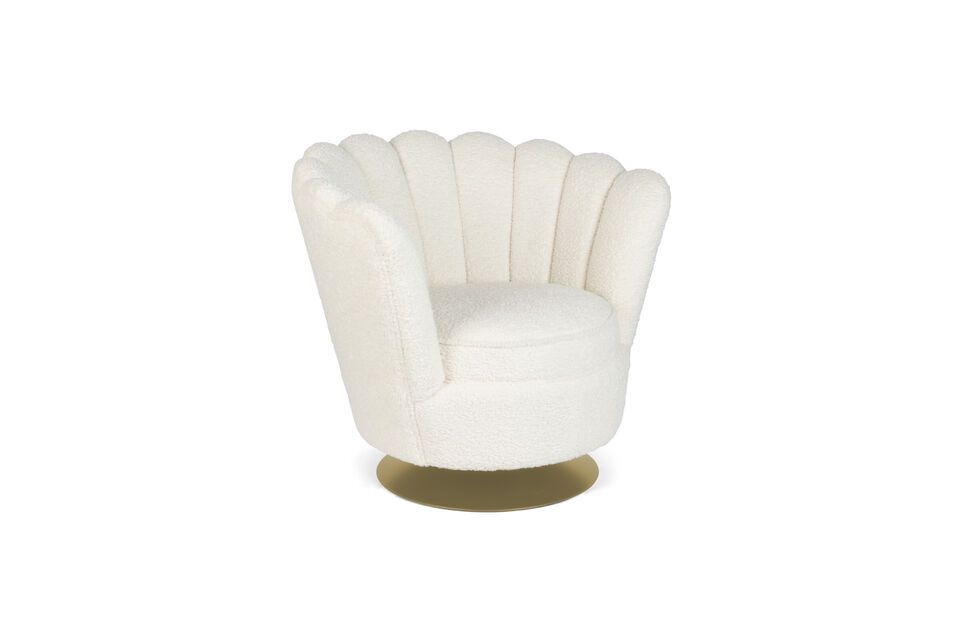 Shells white fabric armchair Bold Monkey