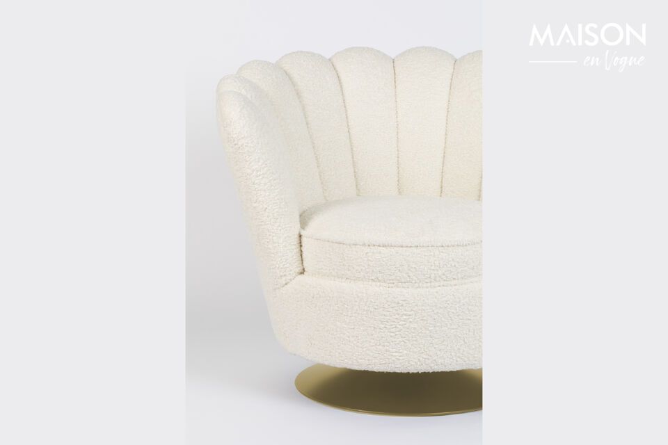 Shells white fabric armchair - 7