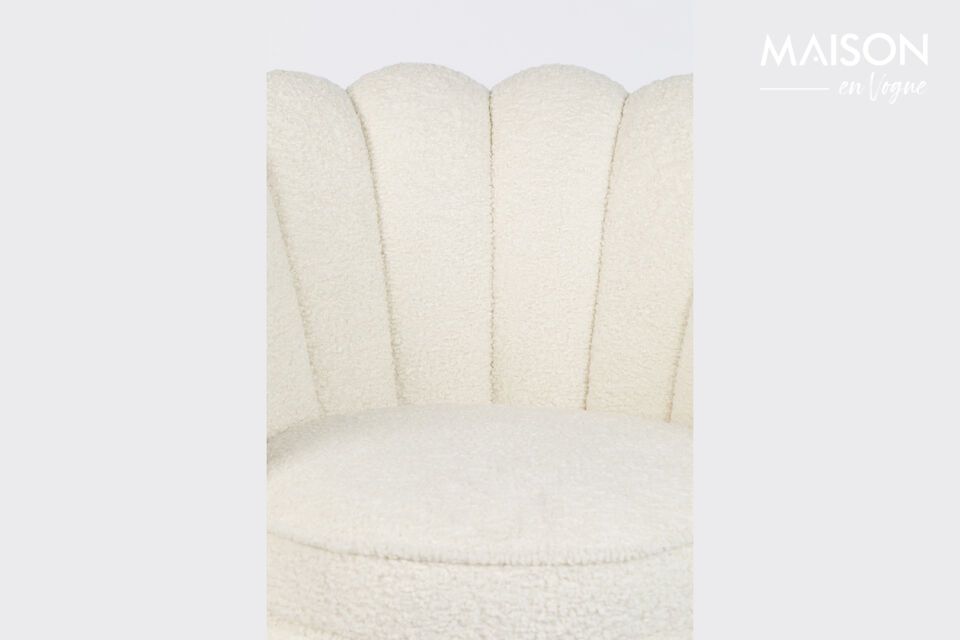 Shells white fabric armchair - 8