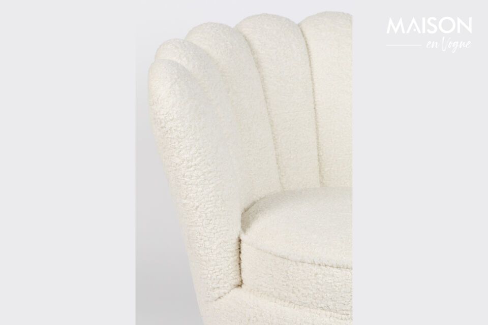 Shells white fabric armchair - 10