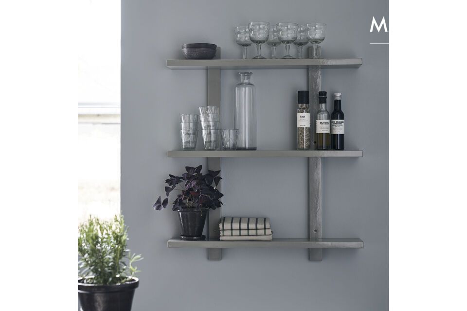 Sheo grey wooden wall shelf House Doctor