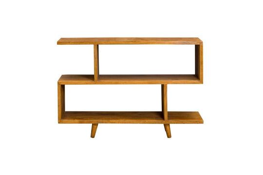 Shift low shelf in yellow wood Clipped