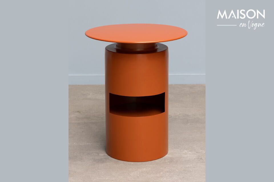 Shifumi orange metal side table Chehoma