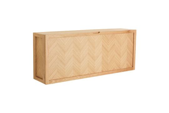 Shoe cabinet in Herringbone light oak veneer, size L Clipped