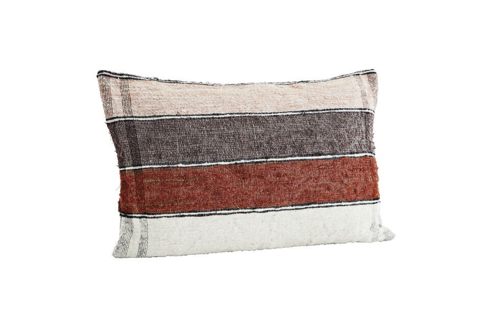 Silked cushion cover in multicolored recycled silk Madam Stoltz