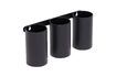 Miniature Silo black metal desk organizer 1