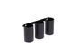 Miniature Silo black metal desk organizer Clipped