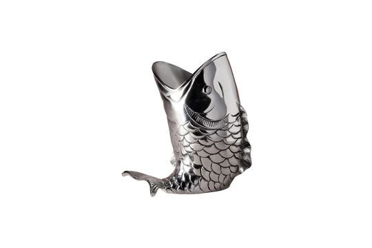 Silver aluminum fish ice bucket Clipped