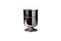 Miniature Silver aluminum ice bucket Round Clipped