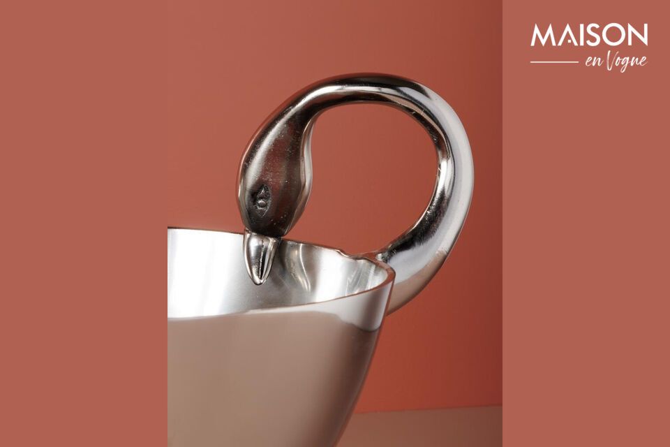 Discover functional elegance with our silver-colored aluminum Ice Bucket