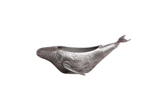 Silver aluminum swan ice bucket