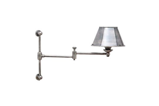 Silver brass wall light Library Clipped