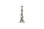 Miniature Silver-plated recycled aluminum candleholder Animal Clipped