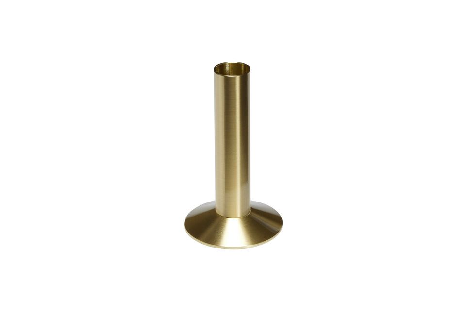 Sleek brown metal candlestick Hübsch