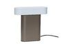 Miniature Sleek brown metal table lamp 1