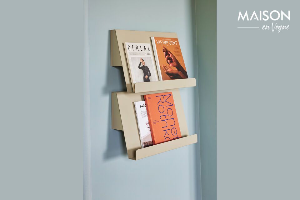 This wall-mounted holder lets you organize your reading while adding a decorative element to your