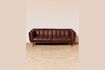 Miniature Slowboy 3-seater brown leather sofa 1