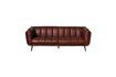 Miniature Slowboy 3-seater brown leather sofa 6