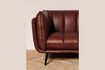 Miniature Slowboy 3-seater brown leather sofa 5